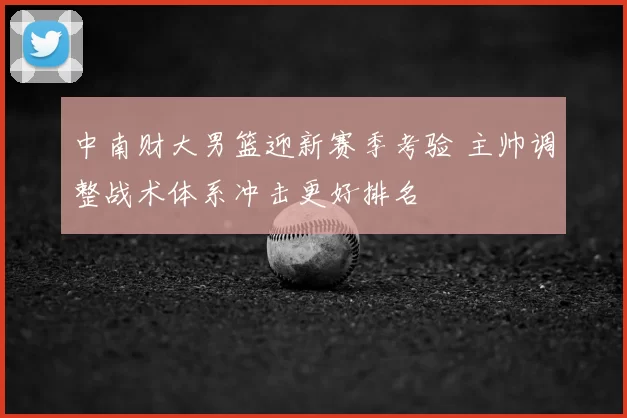 中南财大男篮迎新赛季考验 主帅调整战术体系冲击更好排名